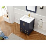 24" Solid Wood Sink Vanity With Mirror-No Faucet