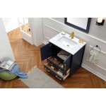 30" Solid Wood Sink Vanity With Mirror-No Faucet