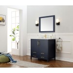 36" Solid Wood Sink Vanity With Mirror-No Faucet