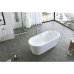 67.3" White Acrylic Tub - No Faucet