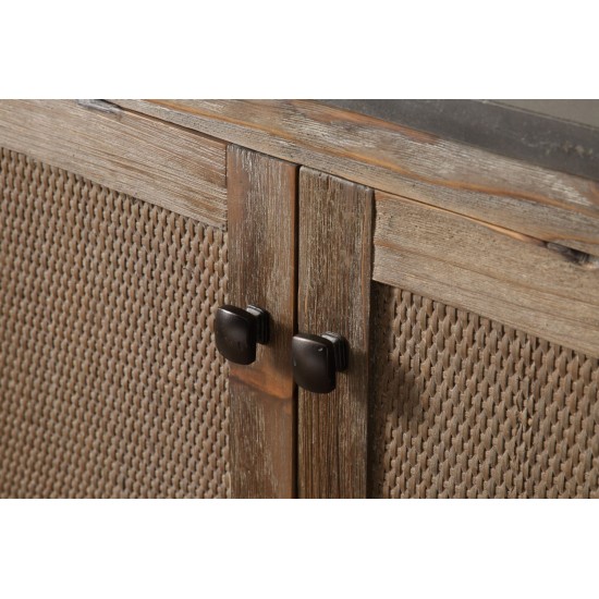 60" Solid Wood Sink Vanity With Moon Stone Top-No Faucet