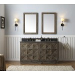 60" Wood Sink Vanity Match With Marble Wh 5160" Top -No Faucet