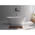 70.1" White Matt Solid Surface Tub - No Faucet