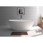Legion Furniture 65" White Matt Solid Surface Tub - No Faucet