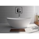 71" White Matt Solid Surface Tub - No Faucet