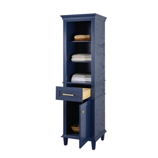 21" Blue Linen Cabinet