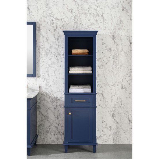 21" Blue Linen Cabinet