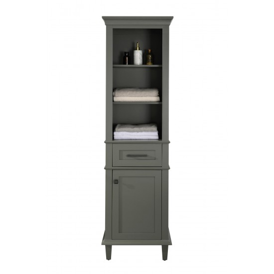 21" Pewter Green Linen Cabinet