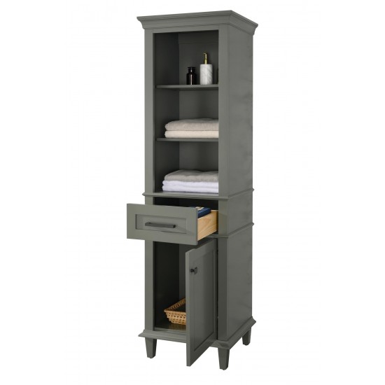 21" Pewter Green Linen Cabinet