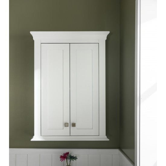 24" White Toilet Topper Cabinet