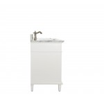 72" White Double Single Sink Vanity Cabinet With Carrara White Top