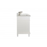 80" White Double Single Sink Vanity Cabinet With Carrara White Quartz Top