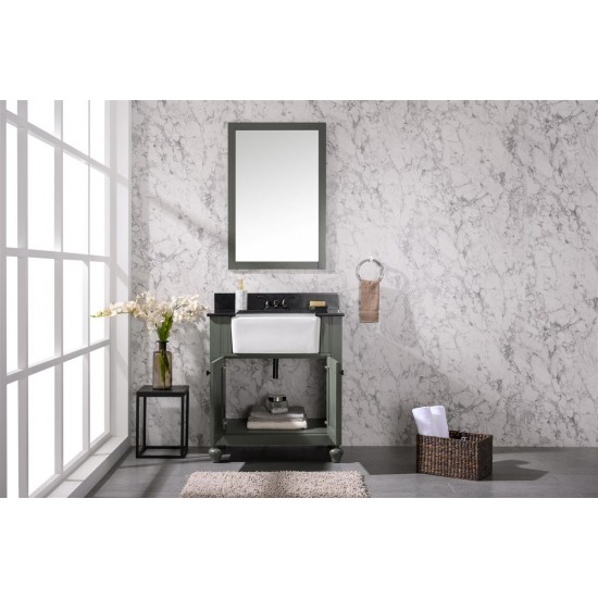 Legion Furniture 30" Sink Vanity Without Faucet In Pewter Green