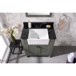 Legion Furniture 30" Sink Vanity Without Faucet In Pewter Green