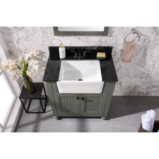 Legion Furniture 30" Sink Vanity Without Faucet In Pewter Green