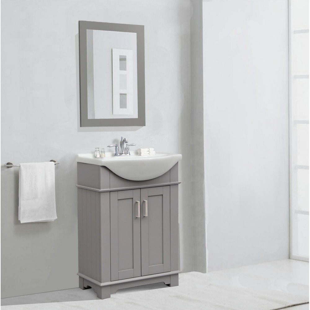 Legion Furniture 24" Gray Sink Vanity, No Faucet