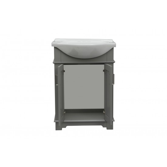 Legion Furniture 24" Gray Sink Vanity, No Faucet