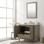 36" Antique Gray Oak Vanity With Carrara White Top