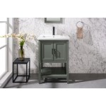 Legion Furniture WLF9024-PG 24" Pewter Green Sink Vanity