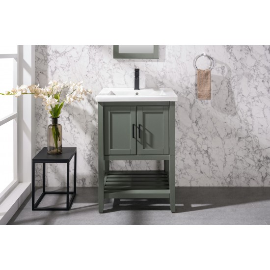 Legion Furniture WLF9024-PG 24" Pewter Green Sink Vanity