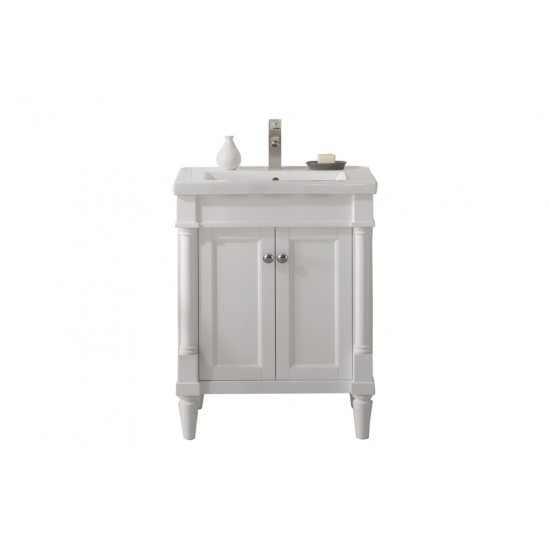 24" White Sink Vanity
