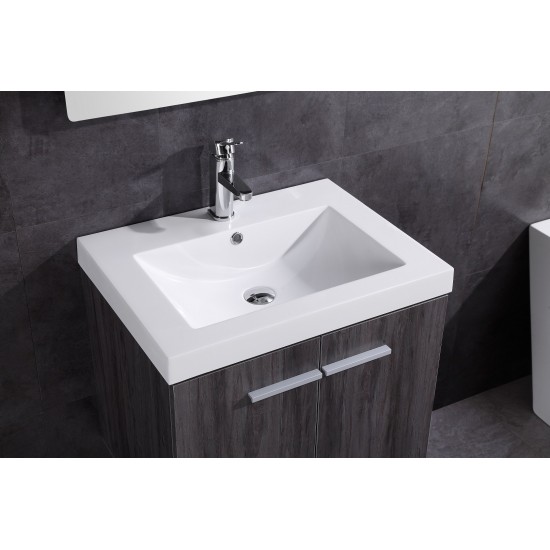 24" Bathroom Vanity Without Mirror- Pvc