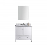36" White Bathroom Vanity-Pvc