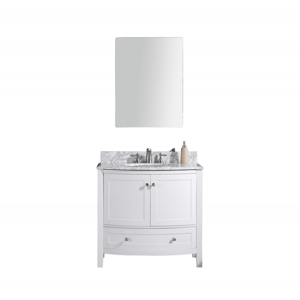 36" White Bathroom Vanity-Pvc 36" White Bathroom Vanity-Pvc
