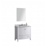36" White Bathroom Vanity-Pvc