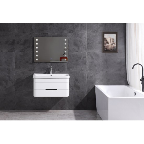 Legion Furniture 32" Bathroom Vanity With Led Mirror- Pvc