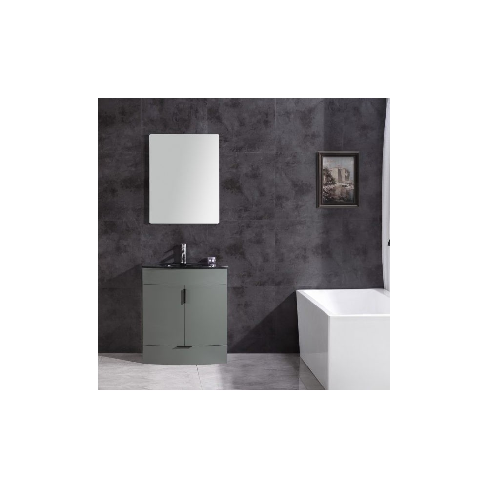 24" Pewter Green Bathroom Vanity - Pvc