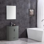 24" Pewter Green Bathroom Vanity - Pvc