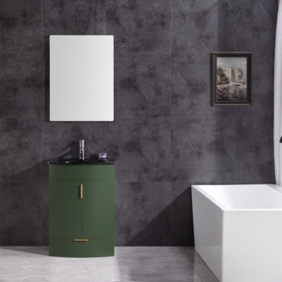 24" Vogue Green Bathroom Vanity - Pvc