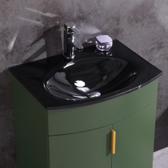 24" Vogue Green Bathroom Vanity - Pvc