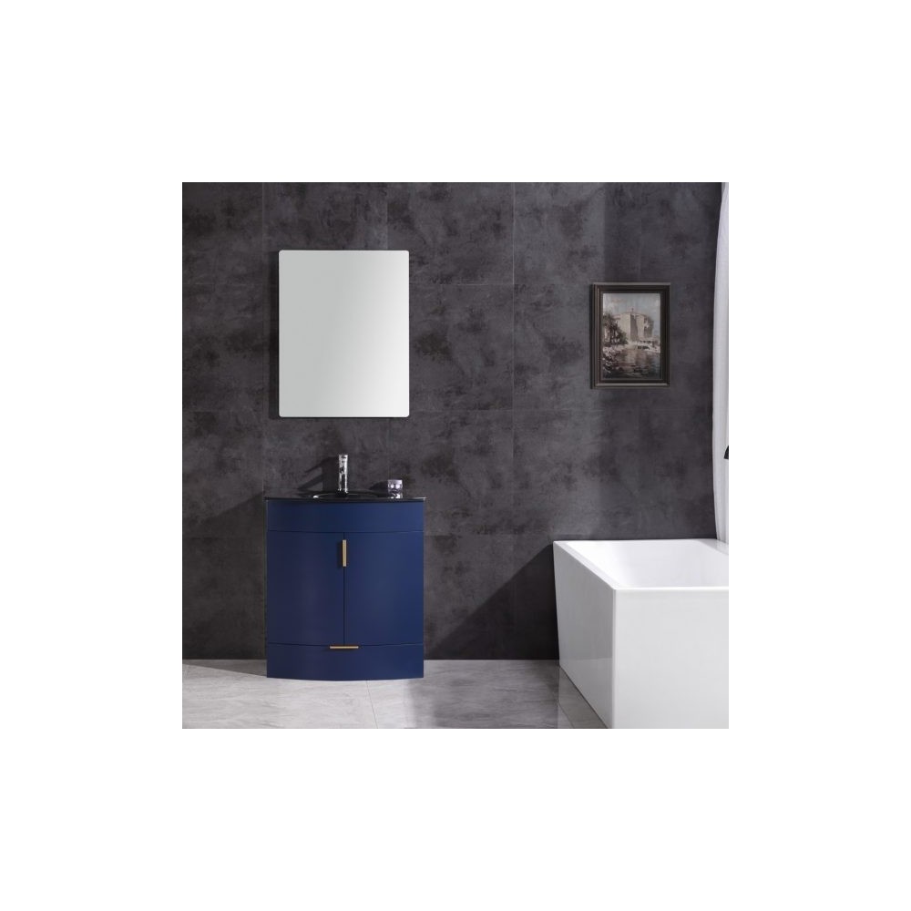 30" Blue Bathroom Vanity - Pvc