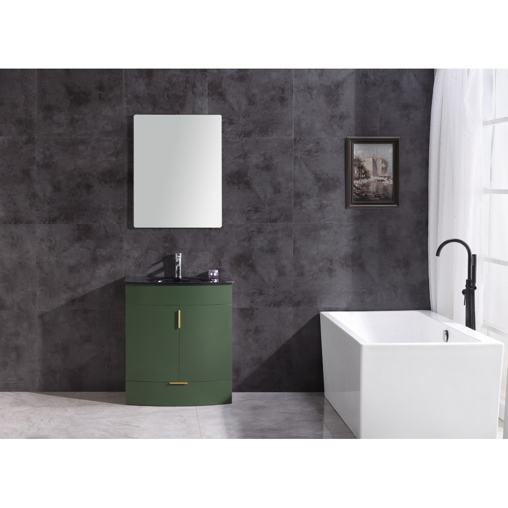 30" Vogue Green Bathroom Vanity - Pvc