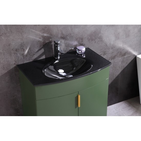 30" Vogue Green Bathroom Vanity - Pvc