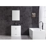 30" White Bathroom Vanity - Pvc