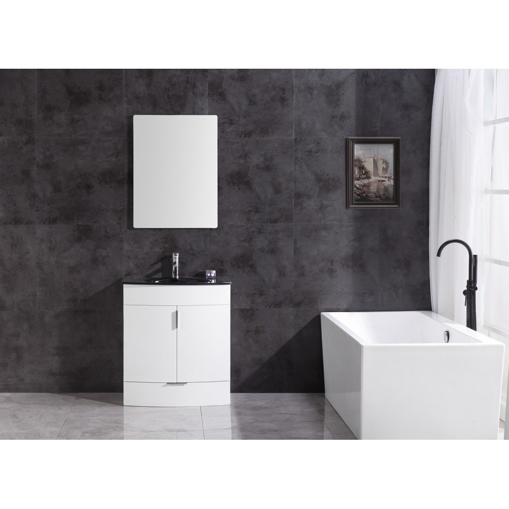 30" White Bathroom Vanity - Pvc 30" White Bathroom Vanity - Pvc