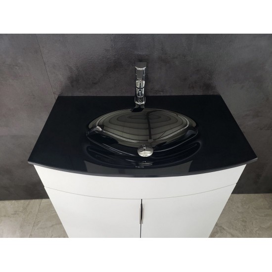 30" White Bathroom Vanity - Pvc
