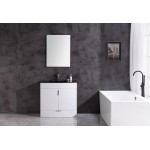 36" White Bathroom Vanity - Pvc