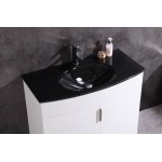 36" White Bathroom Vanity - Pvc