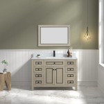 48" Light Oak Finish Sink Vanity Cabinet With Carrara White Top