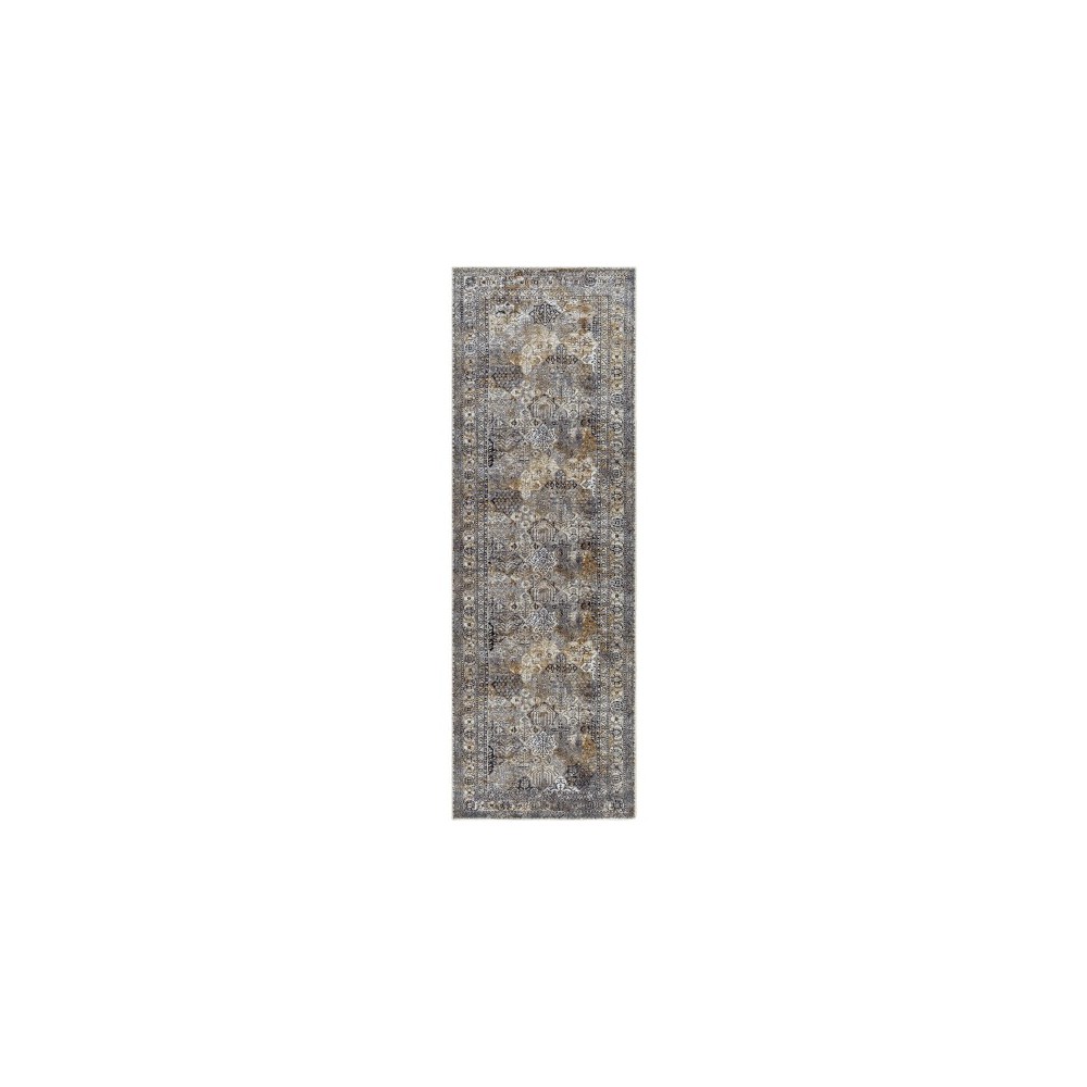 Surya Tahmis Black Rug 2'7" X 7'10" Surya Tahmis Black Rug 2'7" X 7'10"