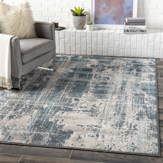 Surya Tibetan Tbt-2325 Teal Rug 2' X 2'11"