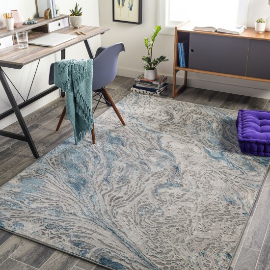 Surya Tibetan Tbt-2326 Teal Rug 2' X 2'11"