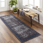 Surya Toscana Navy Rug 2'6" X 7'3"