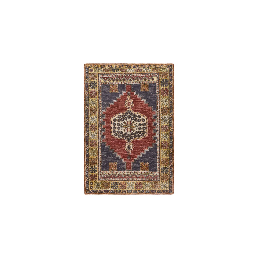 Surya Urfa Dark Red Rug 2' X 3' Surya Urfa Dark Red Rug 2' X 3'