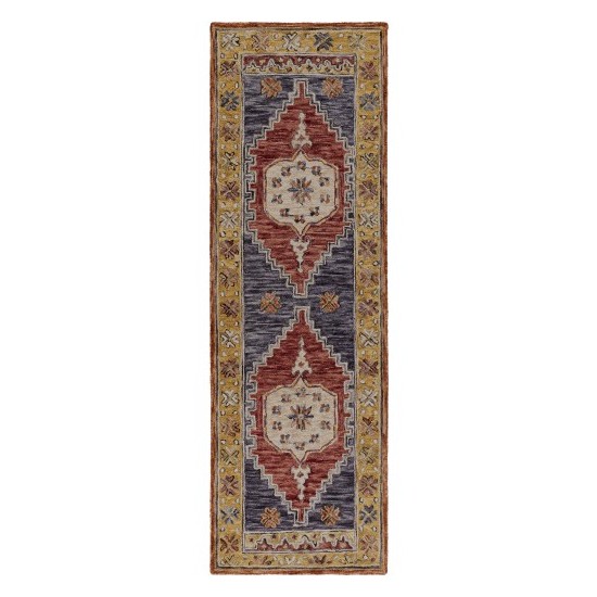 Surya Urfa Dark Red Rug 2'6" X 8'