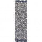 Surya Uttar Charcoal Rug 2'6" X 8'